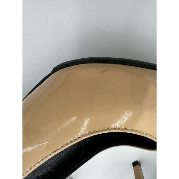 Yves Saint Laurent Paris Patent Leather Tan Pumps Stiletto High Heels 37 / 7 YSL - Picture 9 of 14